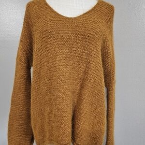 FREE People Alpaca Blend Women's Sweater in Warm Brown